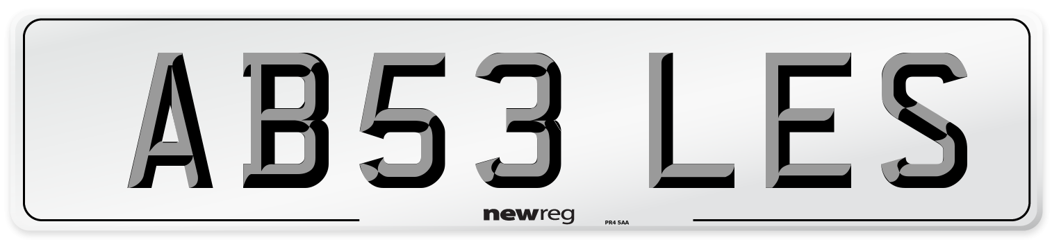 AB53 LES Number Plate from New Reg